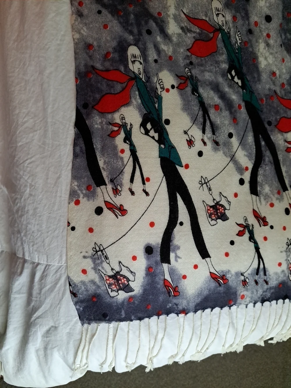 Bridget Davies Scarf Multicolor Excellent Condition 24×68